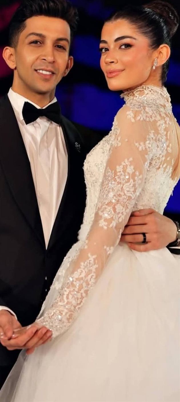 من حفل زفاف ليلي زاهر وهشام جمال