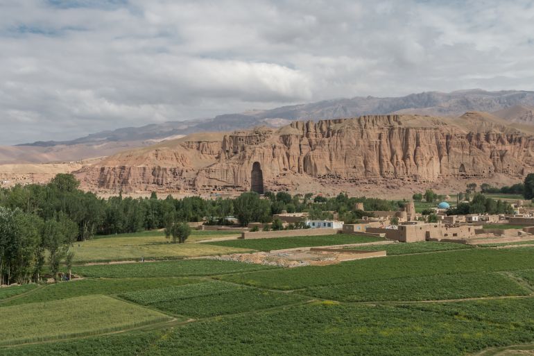 bamiyan valley, hindu kush mountain region