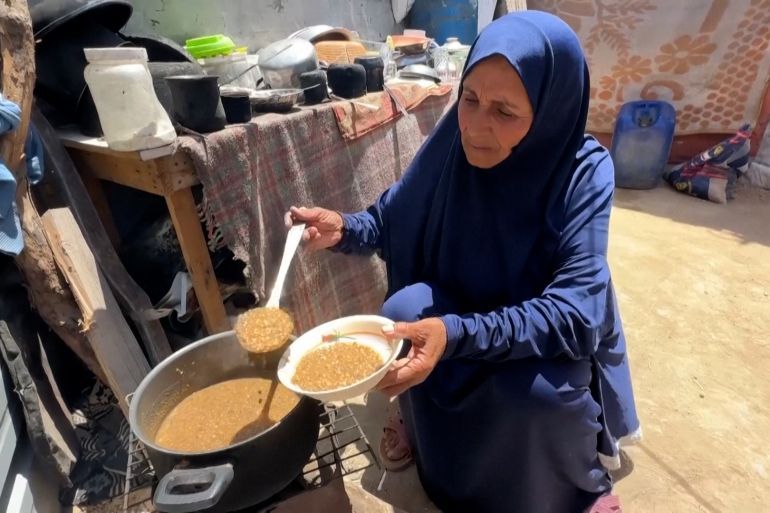 Palestinian grandmother speaks of struggle to provide meals for family