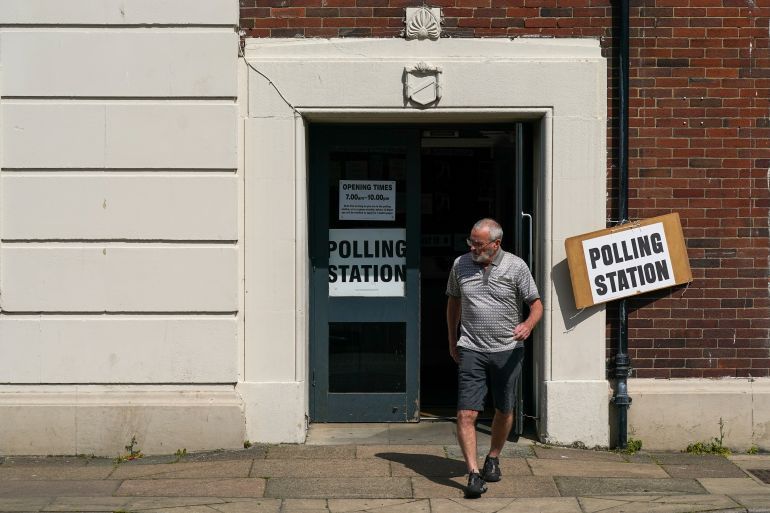 GRIMSBY, ENGLAND - MAY 01: Voters go to the polls as local elections are held in England on May 01, 2025 in Grimsby, England. Voters across England will elect four regional mayors and 1,750 councillors on Thursday, 1 May 2025. (Photo by Ian Forsyth/Getty Images)