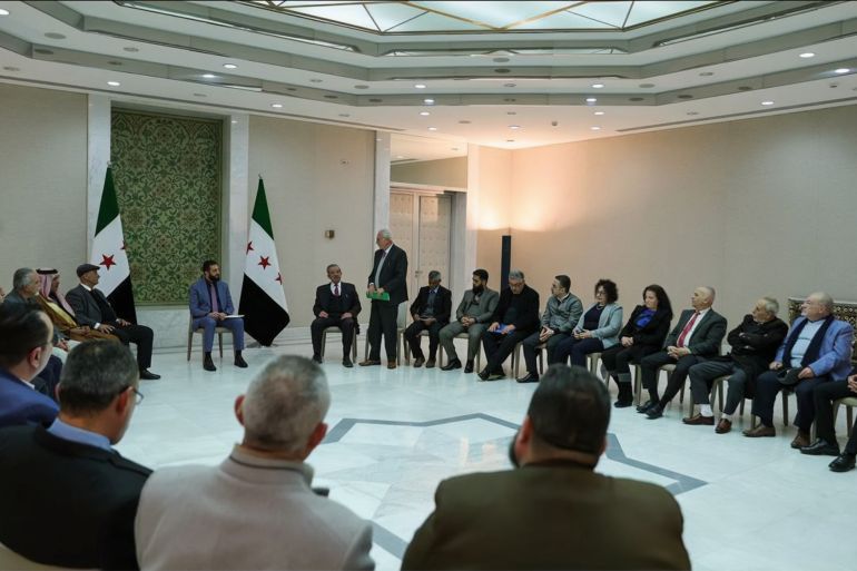 الشرع ووفد من السويداء - سانا