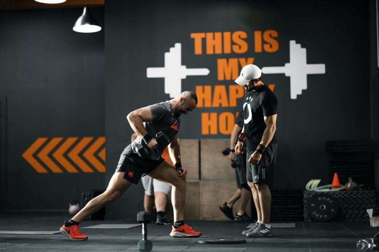 Men Working Out at the Gym