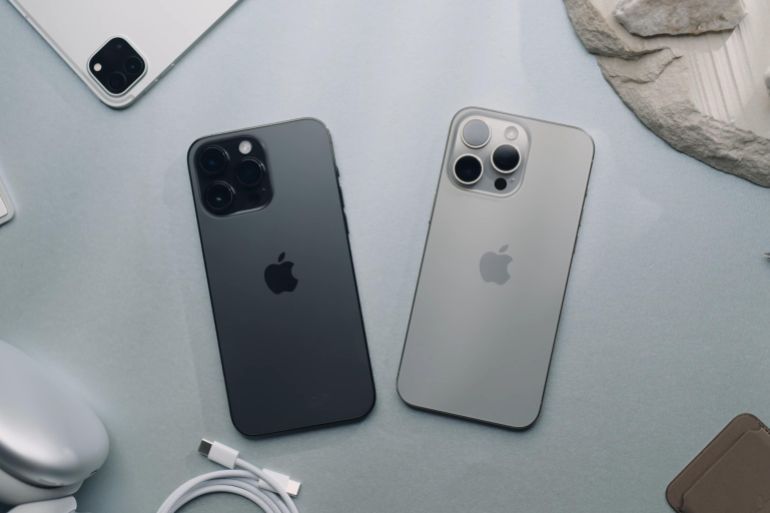 Berlin, 20 September 2023: Apple iPhone 15 Pro - High Tech Smartphone With Big Screen And Modern Design. Concept For Mobile Phone, Communication And Technology; Shutterstock ID 2364264087; purchase_order: aljazeera ; job: ; client: ; other:
