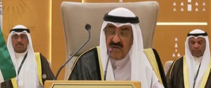 أمير الكويت: نؤكد ضرورة قيام الدولة الفلسطينية بناءً على المبادرة العربية للسلام أمير الكويت: نؤكد ضرورة قيام الدولة الفلسطينية بناءً على المبادرة العربية للسلام