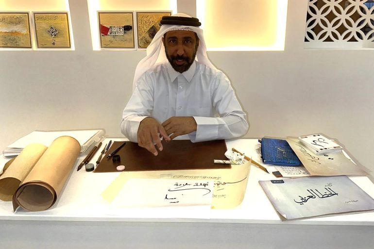 فنانون يجسدون بأعمالهم شعار معرض الدوحة الدولي للكتاب