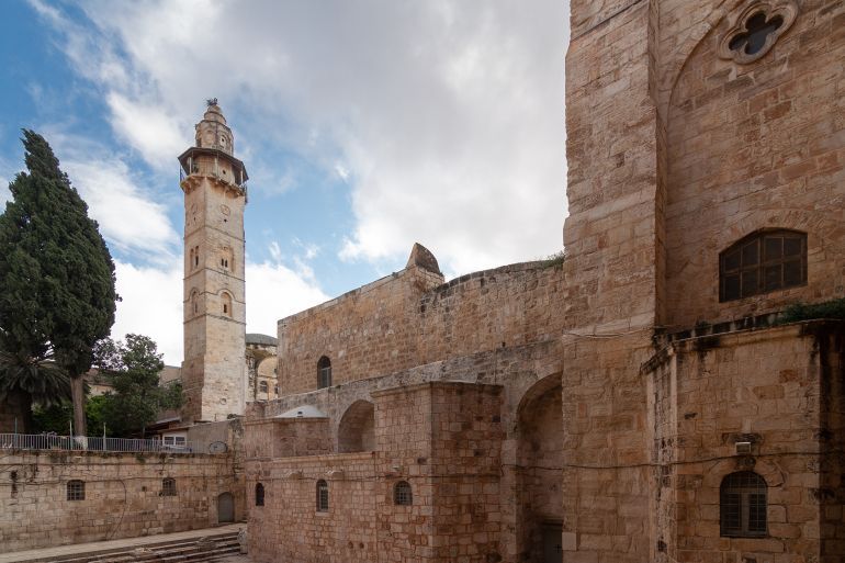 Jerusalem: Mosque of Omar in Old City; Shutterstock ID 1746404546; purchase_order: aj; job: ; client: ; other: