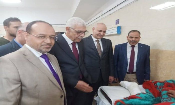 رئيس جامعة المنوفية يطمئن على المصابين بحادث سقوط مصعد المستشفى الجامعي رئيس جامعة المنوفية يطمئن على المصابين بحادث سقوط مصعد المستشفى الجامعي