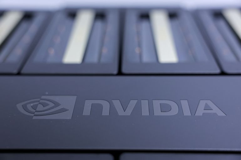 An Nvidia Blackwell GPU is displayed at COMPUTEX in Taipei, Taiwan June 4, 2024. REUTERS/Ann Wang