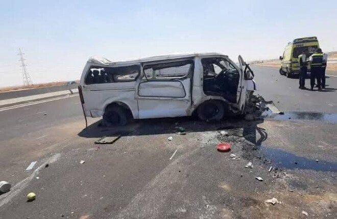 مصرع وإصابة 14 شخصا إثر انقلاب «ميكروباص» بالمنيا مصرع وإصابة 14 شخصا إثر انقلاب «ميكروباص» بالمنيا