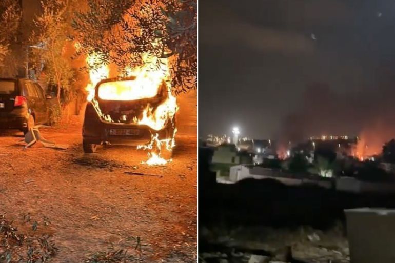 إشعال مستوطنين النيران بمنازل الفلسطينيين في بروقين