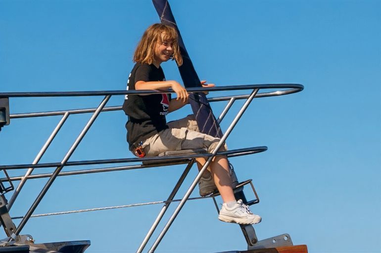 Greta Thunberg aboard the Madleen