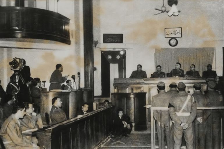 جانب من محاكمة بعض ضباط حركة الشواف في الموصل عام 1959