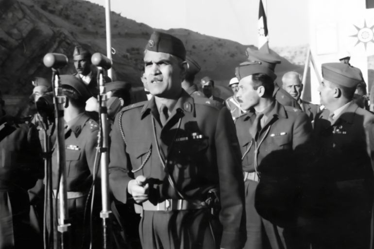 Iraqi Prime Minister Abd al-Karim Qasim (Abdul Karim Kassem) speaks at a press conference in November 1961. (Photo by Paul Popper/Popperfoto via Getty Images/Getty Images)
