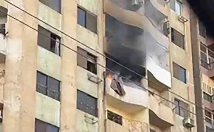 اندلاع حريق داخل شقة في برج سكني ببني سويف اندلاع حريق داخل شقة في برج سكني ببني سويف