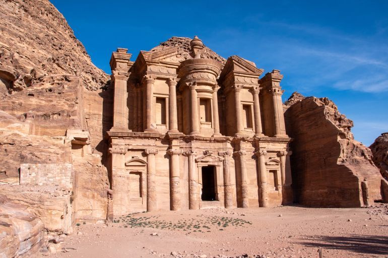 Ancient ruins in Petra city