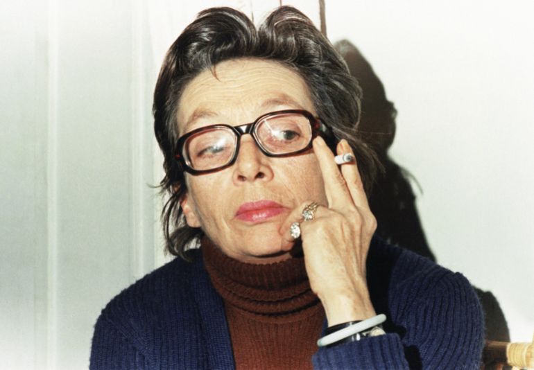 Portrait of French writer Marguerite Duras smoking a cigarette, taken on Nov. 15, 1972. (AP Photo)