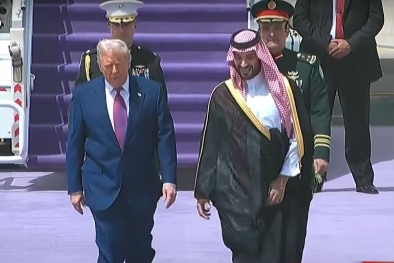وصول ترامب الى السعودية