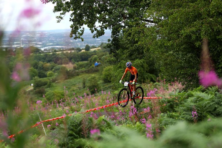 GLASGOW, SCOTLAND - AUGUST 07: Anne Tauber of the Netherlands rides during the Women's Mountain Bike Cross-Country on Day Six of the European Championships Glasgow 2018 at Cathkin Braes Mountain Bike Trails on August 7, 2018 in Glasgow, Scotland. (Photo by Dan Istitene/Getty Images)