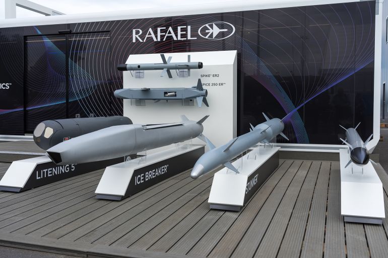 BERLIN - JUNE 05, 2024: The stand of Rafael Advanced Defense Systems (Israel). ILA Berlin Air Show 2024.; Shutterstock ID 2477324595; purchase_order: AJA; job: ; client: ; other: