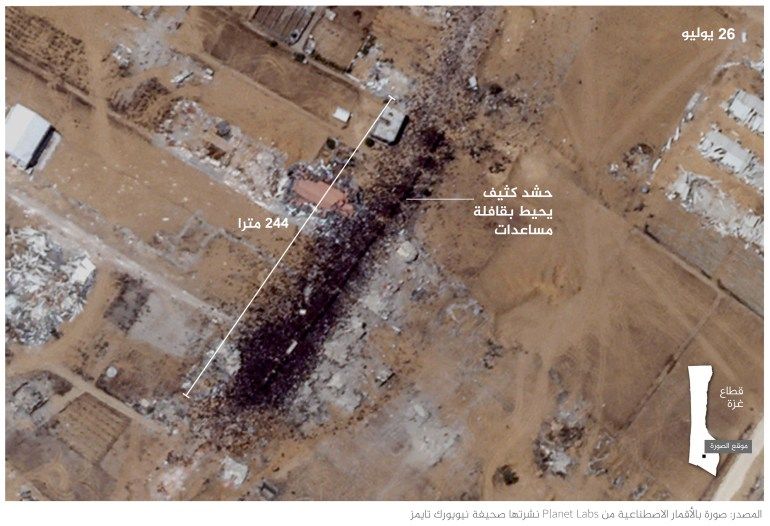 تصميم خاص - صورة بالأقمار الاصطناعية من Planet Labs نشرتها صحيفة نيويورك تايمز