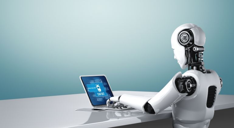 Chatbot software application for modish online business that automatically reply to customer questions. 3D illustration.