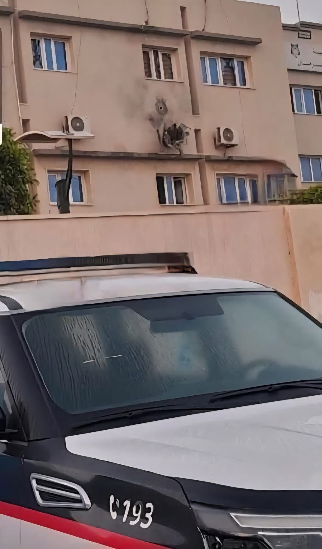 May be an image of ambulance and text