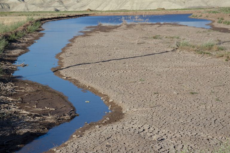 Dry ground small river on the desert - Iran; Shutterstock ID 35612020; purchase_order: aj; job: ; client: ; other: