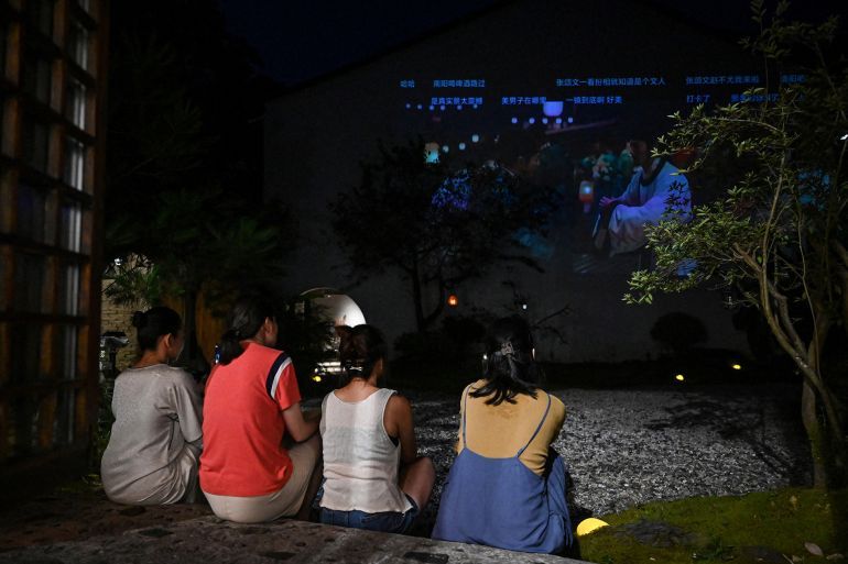 The photo taken on July 14, 2025 shows Yang Yun (L), founder of a female co-living space called 
