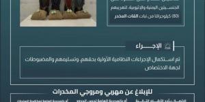 حرس الحدود بعسير يقبض على (4) مخالفين لتهريبهم (80) كيلوجرامًا من القات المخدر - الكويت الاخباري