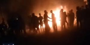 ننشر الصور الأولى لحريق بمحطة وقود ببني مزار في المنيا - الكويت الاخباري