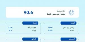 البيئة ترصد هطول أمطار في (7) مناطق والباحة تسجّل أعلى كمية بـ(90.6) ملم في بيضان - الكويت الاخباري