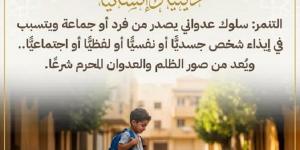 صحح مفاهيمك | التنمر ليس ضحكاً بل جريمة أخلاقية تُهين الإنسان #التنمر #خطورة_التنمر #الافتاء - الكويت الاخباري