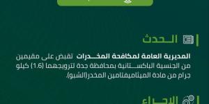 القبض على مقيمين بمحافظة جدة روّجا (1.6) كجم من (الشبو) - الكويت الاخباري