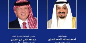 رئيس مجلس الوزراء الكويتي يبعث ببرقية تهنئة إلى ملك الأردن بذكرى الاستقلال لبلاده - الكويت الاخباري