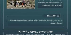 حرس الحدود بعسير يقبض على 10 مخالفين لنظام أمن الحدود لتهريبهم 200 كيلوجرام من نبات القات المخدر - الكويت الاخباري