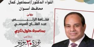 أسوان في 24 ساعة.. توزيع أطراف صناعية ومتابعة للتأمين الصحي وتهنئة للرئيس بمناسبة ذكرى ثورة 30 يونيو - الكويت الاخباري