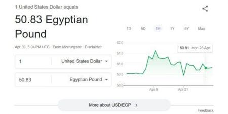 آخر تحديث لـ سعر الدولار اليوم الأربعاء 30 أبريل.. «الأخضر يستقر أمام الجنيه» - الكويت الاخباري