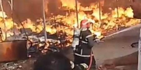 السيطرة على حريق بسوق الخردة بشبين الكوم دون إصابات - الكويت الاخباري