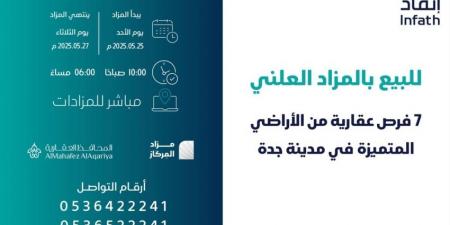 7 فرص عقارية بمزاد المركاز في جدة - الكويت الاخباري