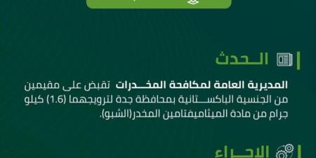 القبض على مقيمين بمحافظة جدة روّجا (1.6) كجم من (الشبو) - الكويت الاخباري