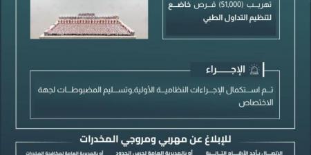 إحباط تهريب (51,000) قرص مخدر بـالدائر - الكويت الاخباري