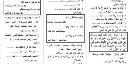 6 نصوص متوقعة بالاجابات في امتحان العربي لـ الصف الثالث الاعدادي #مراجعات_نهائية #الشهادة_الإعدادية #بوابة_الجمهورية_أون_لاين - الكويت الاخباري