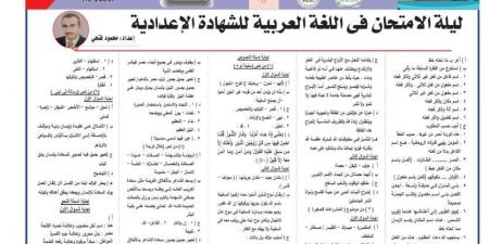 قطعتان نحو بالاجابات في ليلة امتحان العربي لـ الصف الثالث الاعدادي #مراجعات_نهائية #الشهادة_الإعدادية #بوابة_الجمهورية_أون_لاين - الكويت الاخباري