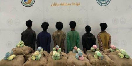 ضبط 6 أشخاص لمحاولتهم تهريب كمية من نبات القات المخدر بمنطقة جازان - الكويت الاخباري