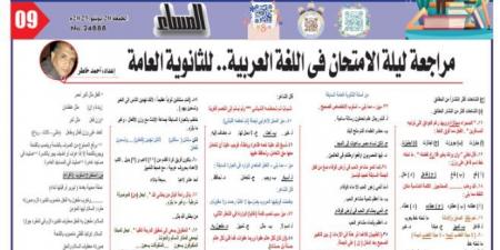 مراجعة ليلة الامتحان في اللغة العربية للصف الثالث الثانوي 2025 - الكويت الاخباري