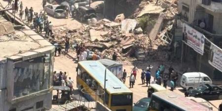 انهيار عقار سكني مكون من 3 طوابق بشبرا مصر - الكويت الاخباري