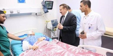 محافظ المنوفية يزور مصابي حادث الإقليمي بمستشفي الجراحات المتخصصة بشبين الكوم - الكويت الاخباري