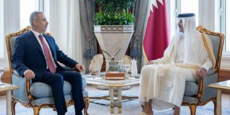 أمير قطر يبحث مع وزير الخارجية التركي الأوضاع في الأراضي الفلسطينية المحتلة وسوريا - الكويت الاخباري