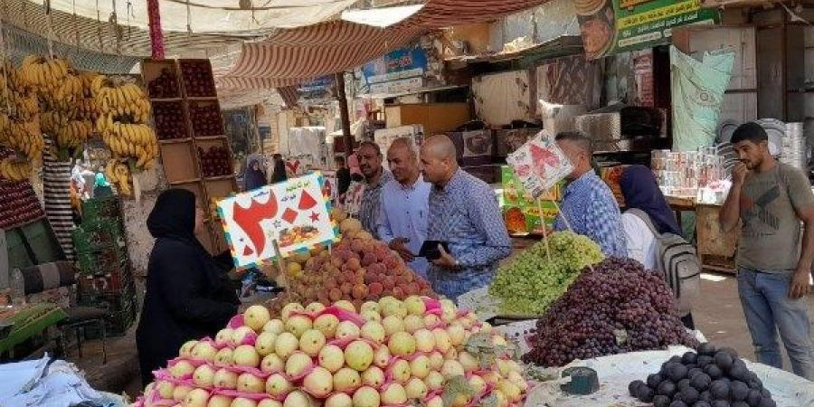 سكرتير مساعد بني سويف يتفقد انتظام سير العمل بسوق اليوم الواحد بالفشن - الكويت الاخباري