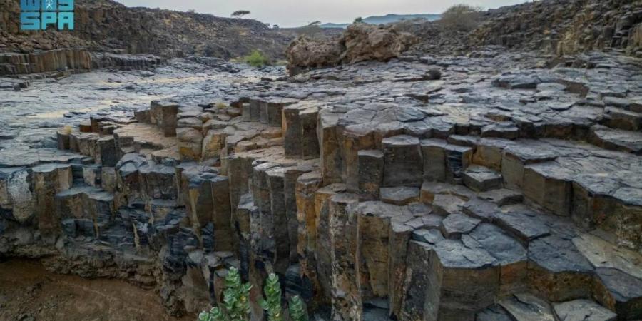 الأعمدة البازلتية في عسير.. منحوتات طبيعية تروي قصة الأرض - الكويت الاخباري